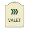 Signmission Designer Series Valet Right Arrow, Tan & Green Heavy-Gauge Aluminum Sign, 24" x 18", TG-1824-22744 A-DES-TG-1824-22744 - alternate 1